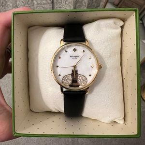Kate Spade New York Metro Bee Gold Tone Leather Watch